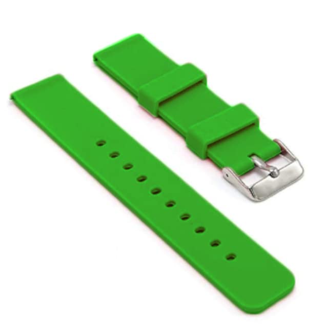 SBWC Green 16mm 18mm 20mm 22mm Green Rubber Watch Strap For Men And Women With Steel Buckle (16mm) (B0BHTMKF22) Amazon Price History, Amazon Price Tracker
