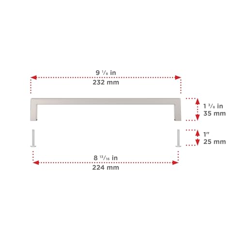 Image of Richelieu | Lambton 8 13 /16-inch (224 mm) Polished Nickel Cabinet Pull