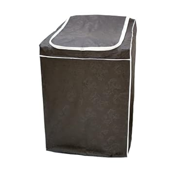 Capa Maquina De Lavar Com Zíper Electrolux 7kg, 8kg, 9kg, 10kg, Brastemp 9kg, Consul 7,5kg, Clean 8kg - Marrom