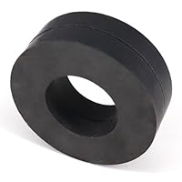 Ringmagnete große Qualität Y35 Keramikmagneterund stark Ferrit magnete mit Loch Ø 60 mm x 32mm x 10 mm, Magnetring Scheibe mit Loch Ring für Industrie, DIY, Basteln, Wissenschaftsprojekte (2 Stück)