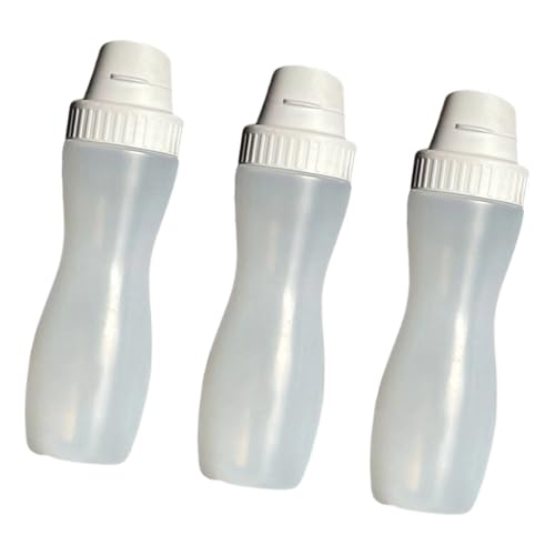 LAIOUSN 3 bottiglie di salsa in polistirolo con 5 punte modificabili, comode da spremere, lavabili in lavastoviglie, utensili da cucina, lavabili in lavastoviglie, bottiglia per condimenti