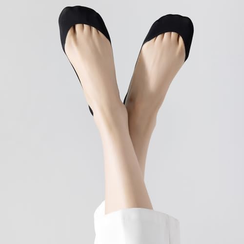 Image of 6 Pair Low Cut Womens No Show Socks With Padding For Flats Loafers Shoes