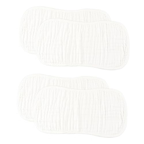 BESPORTBLE 4pcs Burp Pad Set for Infants Soft Cotton Gauze Burping Towels Milk Spitting Protection for Newborns and Babies During Feeding