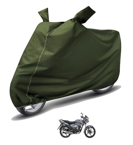 Image of Auto Hub Waterproof Bike Cover Compatible with Shine Dustproof, UV Protection Two Wheeler Bike Shine 125 Cover - Green