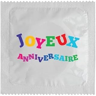 Mondial-fete - 1 prezerwatywa Happy Birthday