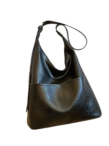 SweatyRocks Women's Leather Shoulder Bag Top Handle Work Shopping Handbags with Zipper