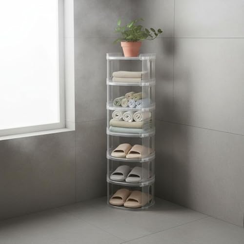 Étagère à chaussures empilable modulable transparente à 5 couches pour dressing
