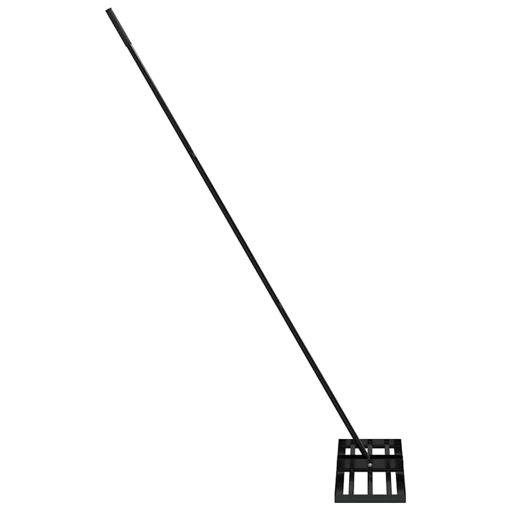 Gartenrechen 75x25 cm Pulverbeschichteter Stahl, Rasenrechen mit 200 cm abnehmbarem Stiel, Gartenharke zum Einebnen und Glätten für Rasenpflege