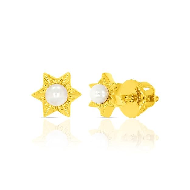 WHP Gold Earrings for Women | BIS Hallmark Certified Gold Earrings | Gold Studs - Hoops for Women | Fashion Jewellery for Women | Great for Gifting-image-11