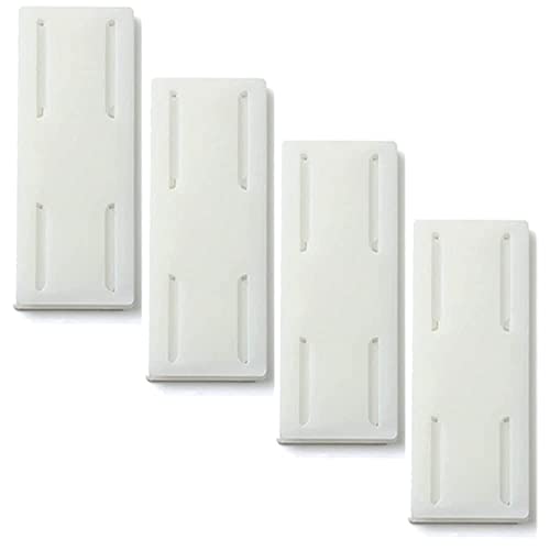 4 Pcs Self-Adhesive Desktop Socket Fixer, Adhesive Punch-Free Socket Holder, Power Strip Holder Fixator, Self Adhesive Power Strip Holder for Kitchen Home (4pcs White) Cover