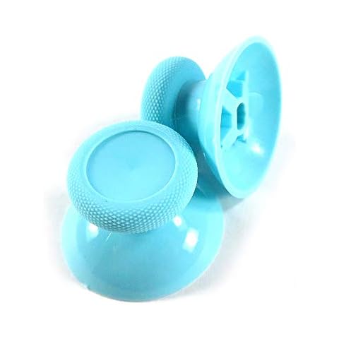 2PCS 3D Analog Joystick Cap Thumb Stick Cap Thumbstick Replacement for Xbox One Slim Xbox One Xbox One Elite Controller (Light Blue) Cover
