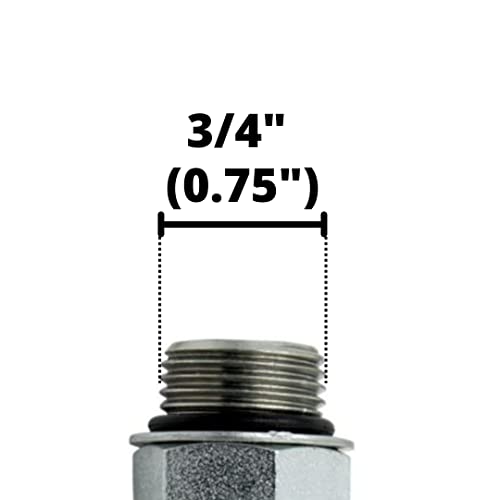 Image of 3 /4 inch JIC Male x #8 SAE /ORB Male Corner /Elbow Hydraulic Adapter Fitting (5-PACK) | 6801-12-08
