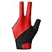 Lljsszr Three Finger Pool Cue Glove for Billiards Practice, Red