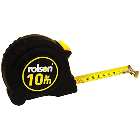 Rolson 50569 10m Tape Measure with Lock Cover