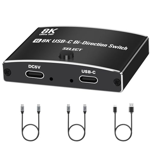 USB C ؑ֊ - 8K@60Hz USB ؂ւ Type C 21o/12óAp\R2䃂j^[1؂ւΉ 8K@60Hz/ 4K@144H z fo͂48Gbps f[^]T|[gAUS B CP[ux2t