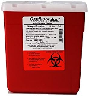 Oakridge Products 2.2 Quart Size Needle Disposal Container | Personal use Size |