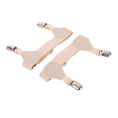 Healeved 2pcs Men Suspenders Set for Hockey Ice Skating Sock Locks Suspenders for Men's Pantyhose Soft Comfortable Clips