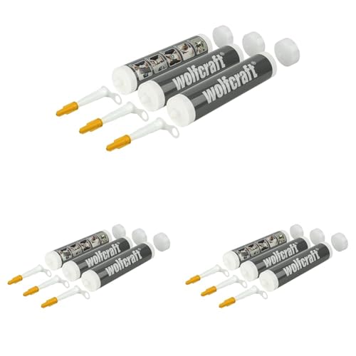 wolfcraft Cartuchos vacíos I 4044000 I Para emplastes de junta preparados por usted mismo (Paquete de 3)