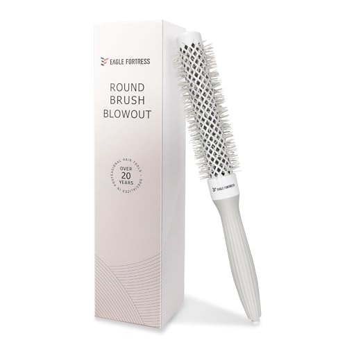 Brosse ronde professionnelle pour brushing avec céramique et technologie ionique – Combinaison de poils innovante pour le volume, la douceur et le coiffage...