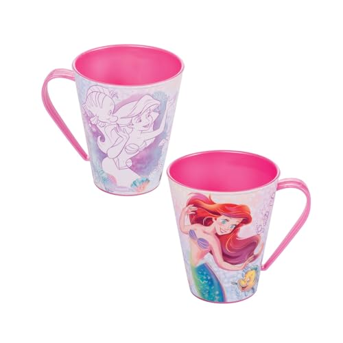 Kit 2 Copo Infantil da Ariel Pequena Sereia Disney Caneca 360ML