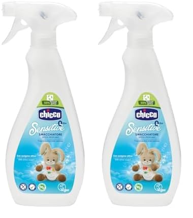 Chicco Sensitive Smacchiatore senza Profumo con Ossigeno Attivo, Rimuove Macchie, anche per Tessuti Colorati, 0+ Mesi,...