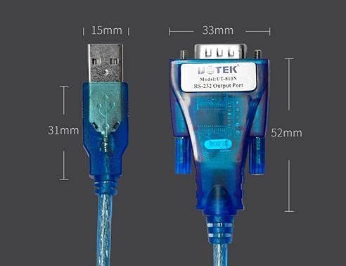 Convertisseur USB vers 232 de type câble USB vers série industrielle DB9 UT-810n
