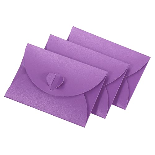 Mini enveloppes violettes YOKIVE avec fermoir cœur pour petits cadeaux de mariage