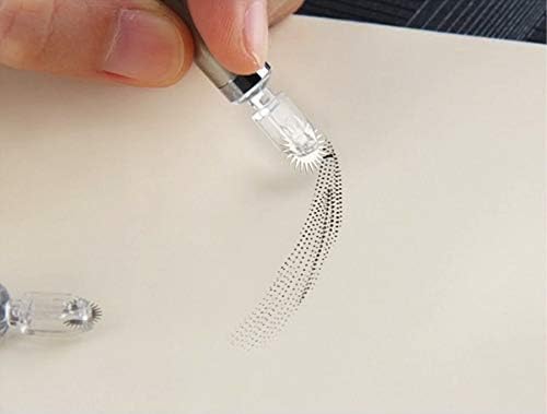 Newest Disposable Microblading Shading Needles Blade 7mm Roller Pins for Eyebrows Fog Easy Coloring Permanent Makeup Beauty Tattoo Supplies (7mm-10pcs)