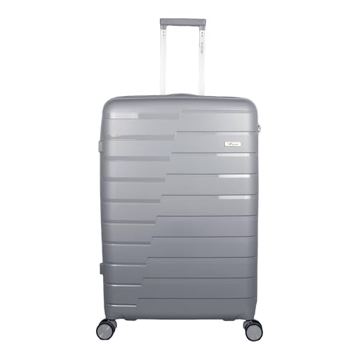 Image of F Gear PPS27 Polypropylene Hardshell /Hardsided /Hardcase Light Weight 8 Wheeler Spinner Luggage Bag /Smooth Speed Wheel Suitcase /Trolley with TSA Lock for Men Women (Check in 28 Inch, Light Grey)