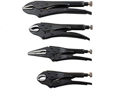 US PRO B1674 Black 4pc Locking Pliers Set 5" 6.5" 7" & 10"