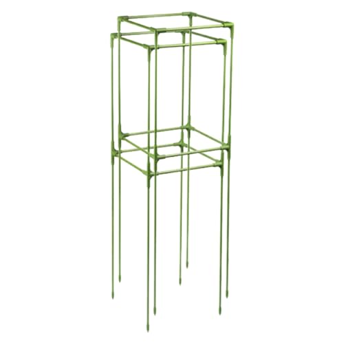 Jiuvaso 2 Pièces Tuteur Cage Carrée Support Plante Treillis Jardin Renforcé en Fibre de Verre Installation Facile Convenable pour Abondantes P, 27cmx27cmx82cm