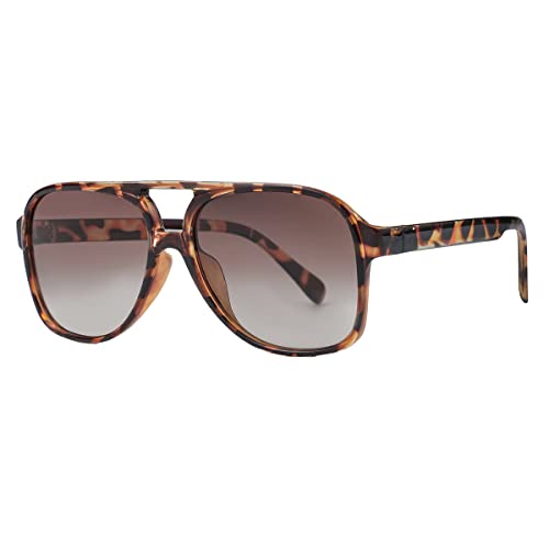 Image of Polarized Classic Vintage Aviator Sunglasses for Men Women Large Frame Retro 70s Sunglasses