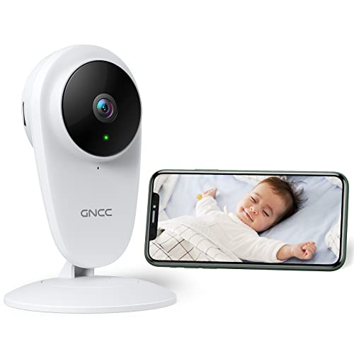 GNCC Cámara Vigilancia WiFi Interior (C1) Cámara Vigilancia Bebé Mascota 1080P FHD 2.4G WiFi Visión Nocturna Detección de Movimiento y Sonido Audio de 2 vías Compatible con iOS y Android