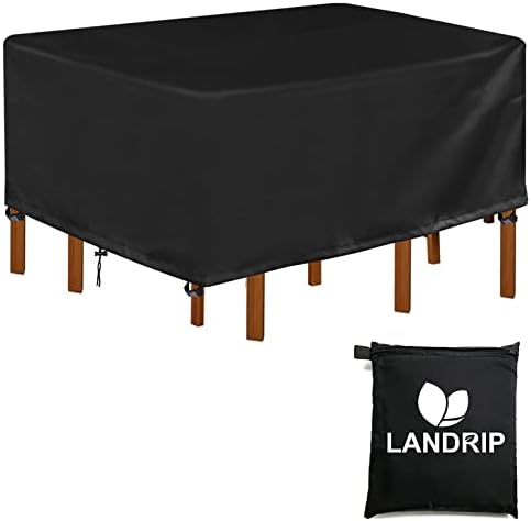 Landrip Extra Large Garden Furniture Covers, Heavy Duty Oxford Round Garden Table Cover Circular Patio Set Covers Waterproof, Anti-UV, Ø230 x 100cm