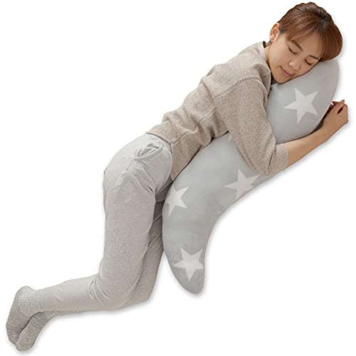 ナイスデイ 抱き枕 星柄グレー 30×120cm mofua ヒートウォーム 発熱 +2℃ 601800Q7