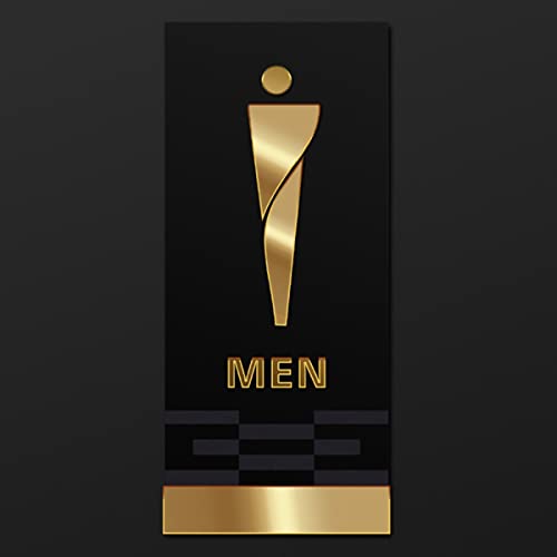 Letreros de acrílico para inodoros para hombres y mujeres, conjunto de figuras decorativas para letreros de baño, letreros para baños modernos, letreros para puertas de baños para negocios, letreros