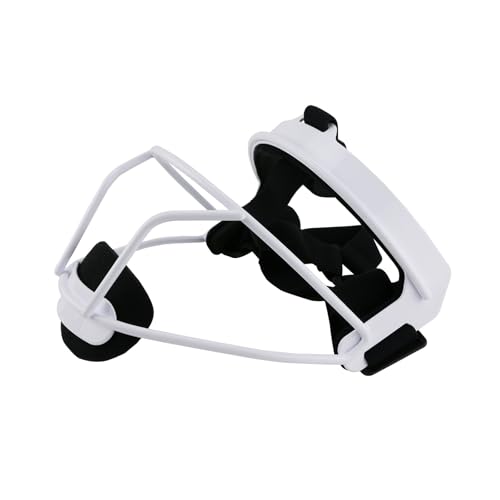 GIKYTEC Softball Facemask Durable and Maximum Protection Protective Softball Infielder's Face Shield (White)