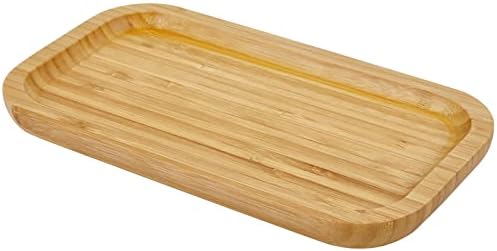 Bamboo Vanity Tray, Bathroom Counter Tray, Toilet Tank Top Tray for Organizing and Decor Display (Bamboo)