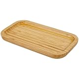 Bamboo Vanity Tray, Bathroom Counter Tray, Toilet Tank Top Tray for Organizing and Decor Display (Ba
