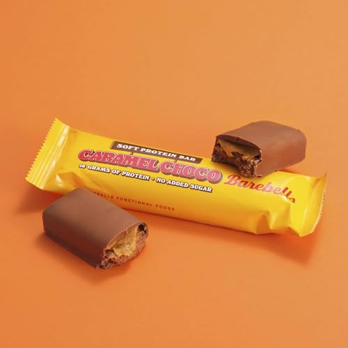 Barebells Eiwitrepen, heerlijke zachte eiwitrepen met chocolade, suikerarm, 16 gram eiwit, zonder palmolie, soft bar caramel chocolade, 12 x 55 g - Afbeelding 6