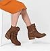 DREAM PAIRS Girls SDBO225K Ankle Boots Side Zipper Low Heels Boots Size 13 CAMEL
