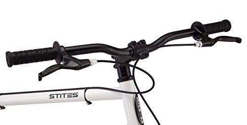 Schwinn Stites Single-Speed Fixie Bike, for Urban and City Riding, Silver