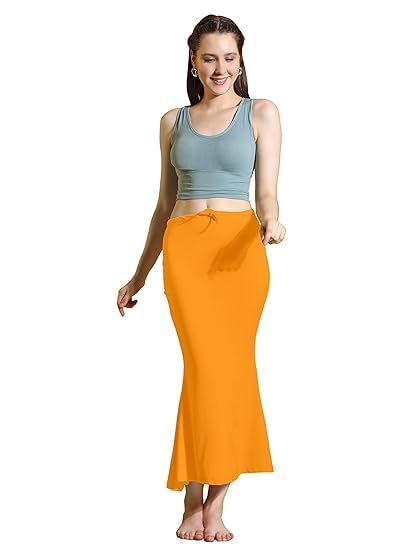 Image of Women's Soft Comfy Pleated Saree Fishcut I Saree Shapewear Flare Petticoat for Women, Lycra Cotton Blended, Petticoat, Skirts for Women, Shape Wear Dress for Saree