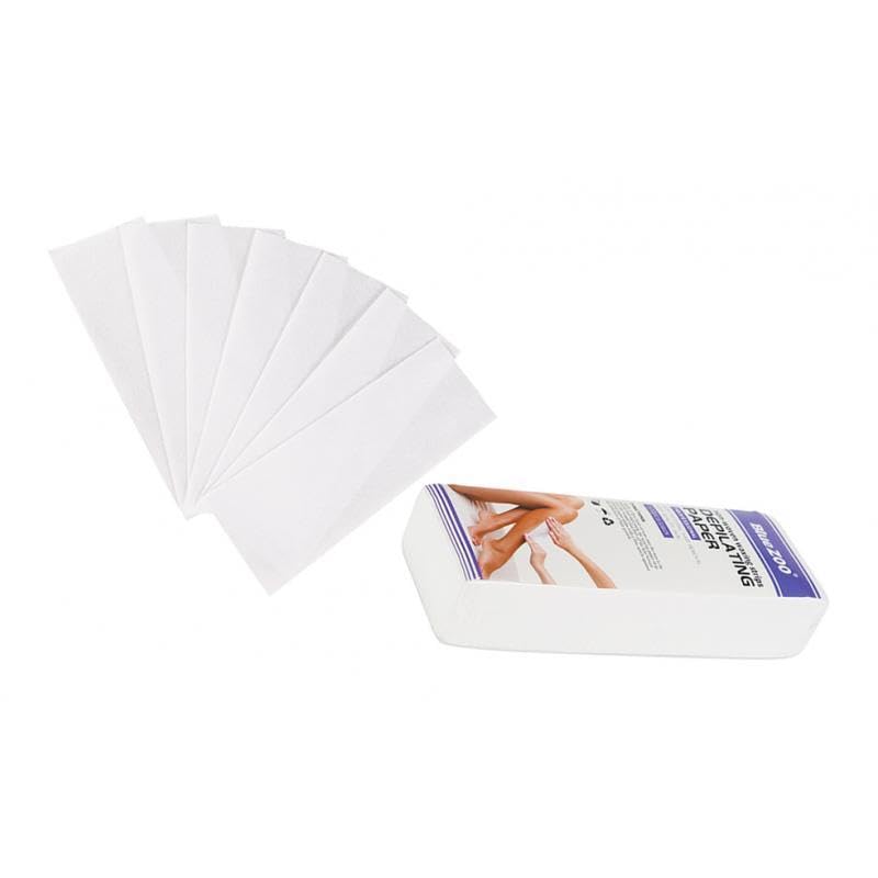 XLWLLNJ 100 Tiras de Cera No Tejidas para Piernas/axilas / 7 X 4 Cm, azul