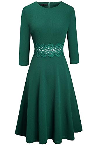 Image of HOMEYEE Women's Cocktail A-Line Embroidery Casual Party Summer Wedding Guest Dress A079