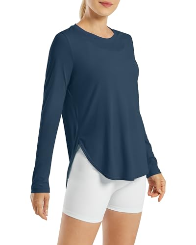 Image of G4Free Lightbreeze Womens UPF 50+ Long Sleeve Workout Tops Quick Dry UV Sun Shirt Running Gym Hiking Yoga Casual Lightweight