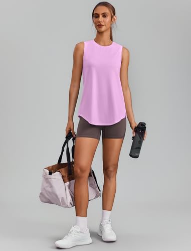 Image of PINSPARK Workout Tank Tops for Women UPF 50+ Side Slits Athletic Gym Shirt