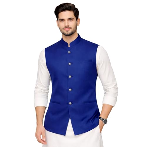 Image of DesignerBin Men's Nehru jacket Waistcoat, Modi Jacket with Beautiful Color