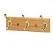 MINTCRAFT 3-Hook Hanger with Wood Back, Polished Brass