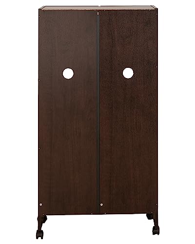 DeckUp Apollo Engineered Wood Microwave Cart and Kitchen Cabinet (Dark Wenge, Matte Finish)